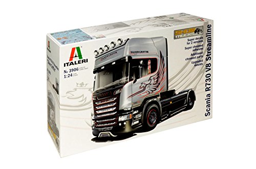 Italeri 1:24 Scania R730 Streamline 4x2-reproducción Fiel, modelismo, Hobby, encolado, Kit de plástico, Montaje, Multicolor (3906)