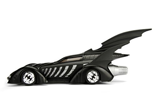 Jada Modelo Batmobile de Batman Forever 22 cm Escala 1/24 con Figura de Batman – 100% Original Oficial DC Comics Toys