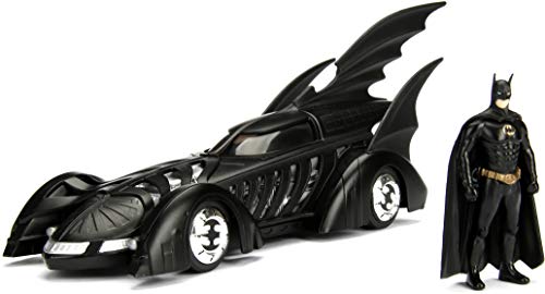 Jada Modelo Batmobile de Batman Forever 22 cm Escala 1/24 con Figura de Batman – 100% Original Oficial DC Comics Toys