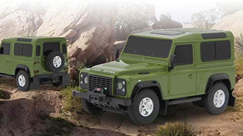 Jamara 405154 - Land Rover Defender 1:24 Verde– Licencia Oficial