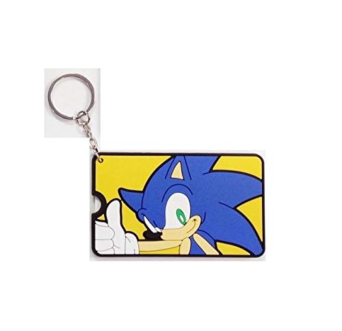 Japan Oficial Sonic The Hedgehog Llavero de Goma Etiqueta para Bolso Etiqueta para Maletas # 1