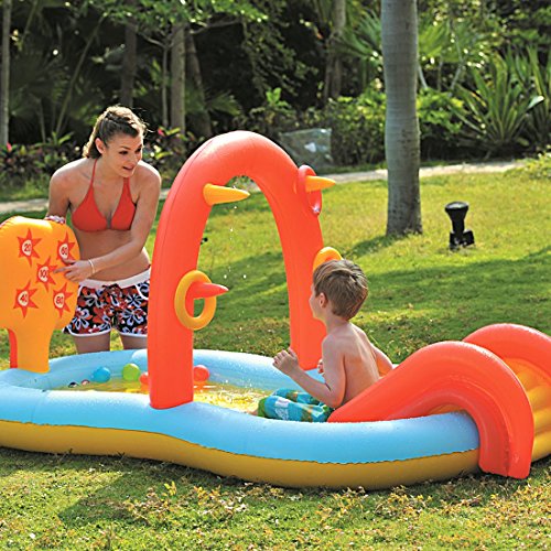 Jilong SJ20160701 - Piscina para niños con tobogán 2 - 6 años, 225x124x104 cm