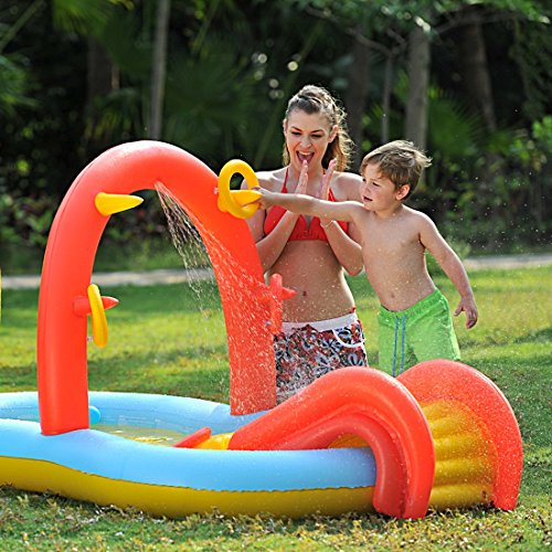 Jilong SJ20160701 - Piscina para niños con tobogán 2 - 6 años, 225x124x104 cm