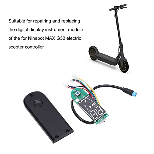 Jinyi Tablero de Instrumentos con Panel de Datos de Scooter, Tablero de Pantalla Digital con Enchufe Impermeable de Repuesto 36V para Scooter Eléctrico G30