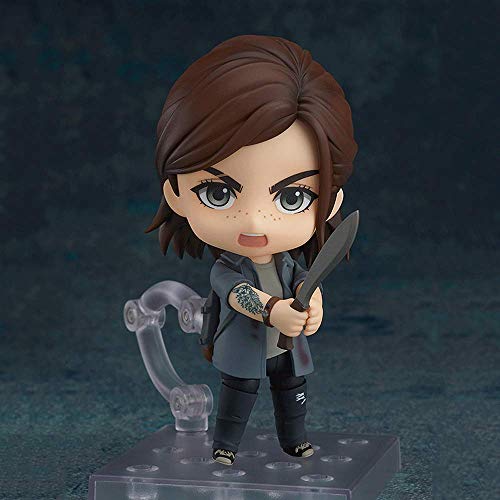 JJRPPFF Figura de Ellie versión Q, 3.9 Pulgadas, Modelo de Personaje de The Last of Us Part II, múltiples Accesorios incluidos, Movimiento de articulaciones Nendoroid, Material de PVC Game Girl Figma