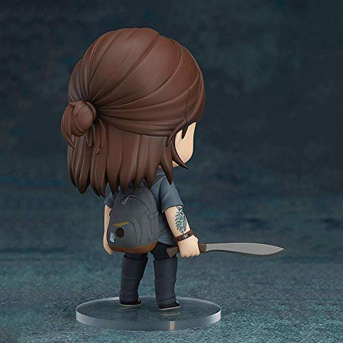 JJRPPFF Figura de Ellie versión Q, 3.9 Pulgadas, Modelo de Personaje de The Last of Us Part II, múltiples Accesorios incluidos, Movimiento de articulaciones Nendoroid, Material de PVC Game Girl Figma