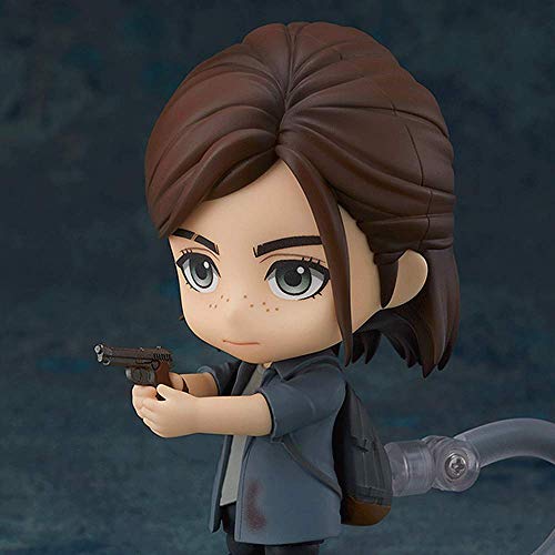 JJRPPFF Figura de Ellie versión Q, 3.9 Pulgadas, Modelo de Personaje de The Last of Us Part II, múltiples Accesorios incluidos, Movimiento de articulaciones Nendoroid, Material de PVC Game Girl Figma