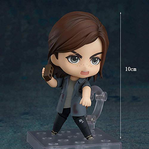 JJRPPFF Figura de Ellie versión Q, 3.9 Pulgadas, Modelo de Personaje de The Last of Us Part II, múltiples Accesorios incluidos, Movimiento de articulaciones Nendoroid, Material de PVC Game Girl Figma