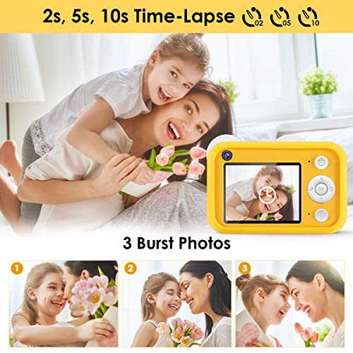 joylink Cámara para Niños, 2,4 Inch Pantalla Cámara de Fotos para Niños Cámara Selfie de 16MP 1080P HD Video Cámara Digital para Niños con Tarjeta TF de 32GB