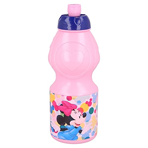 Juego de almuerzo de Minnie Mouse para la escuela, 2 piezas, fiambrera y botella de plástico para niños y bebés, sin BPA