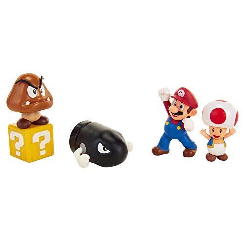 Juego de Figuras de Super Mario World of Jakks Pacific de Nintendo con 5 Piezas y 4 Figuras