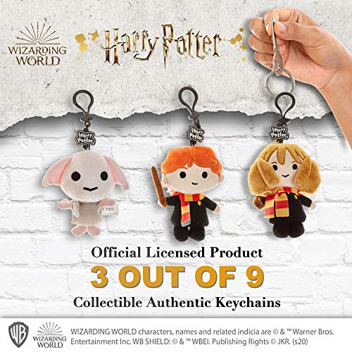 Juego de llaveros de Peluche de Harry Potter - 3 Figuras Lavables de poliéster - Regalos, Accesorios y coleccionables de Harry Potter de PMI, 11.5 cm. (B)