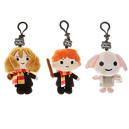 Juego de llaveros de Peluche de Harry Potter - 3 Figuras Lavables de poliéster - Regalos, Accesorios y coleccionables de Harry Potter de PMI, 11.5 cm. (B)