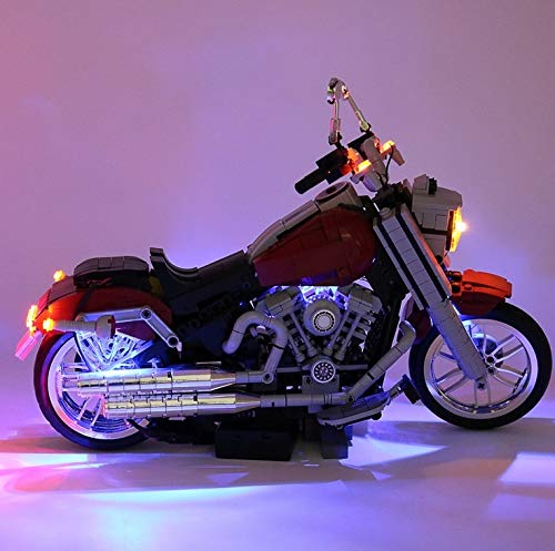 Juego de luces LED con caja de batería para Lego Harley Davidson 10269 (solo juego de luces)