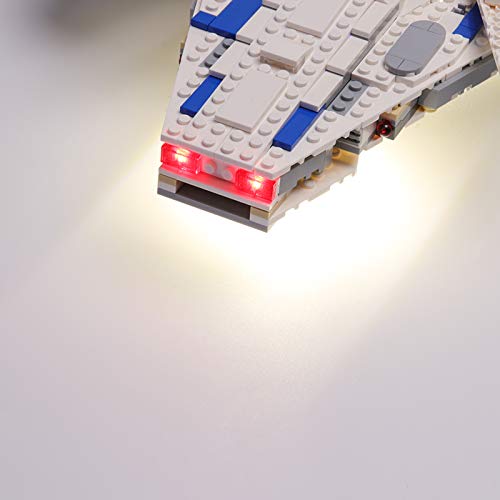 Juego de Luces LED de para Halcón Milenario de Kessel Run Modelo de Bloques de Construcción, Conjunto de Luces Lluminación Compatible con Lego 75212 (Modelo Lego no Incluido)