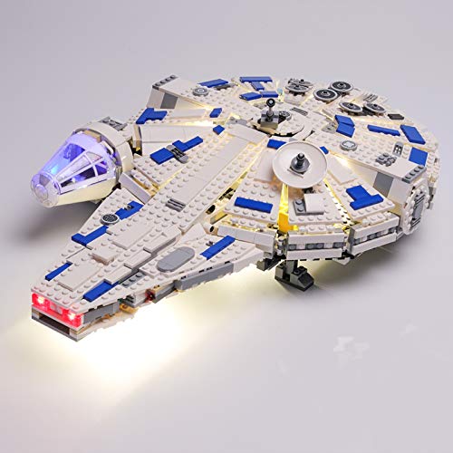 Juego de Luces LED de para Halcón Milenario de Kessel Run Modelo de Bloques de Construcción, Conjunto de Luces Lluminación Compatible con Lego 75212 (Modelo Lego no Incluido)