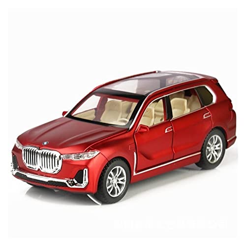 Juguetes Modelos Coches Coleccionables 1:32 para BMW X7 Aleación Diecast SUV Modelo De Coche Decoración Coleccionables Adornos Decorativos Festival (Color : Rojo)