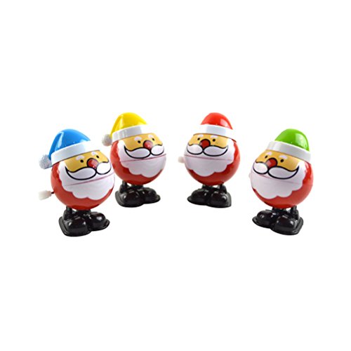 Juguetes Papa Noel para Niños TOYMYTOY Figura de Papa Noel de Navidad Juguetes de Resorte 4 Unidades