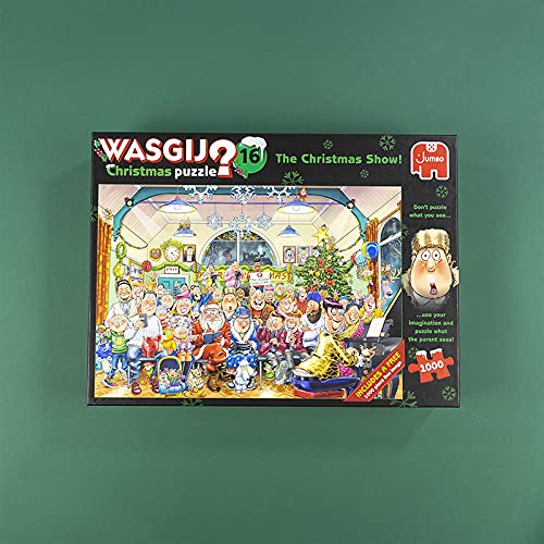 Jumbo Wasgij Original 16-The Christmas Show 2 x 1000 Puzle de 1000 Piezas Gratis, Multicolor (19183)