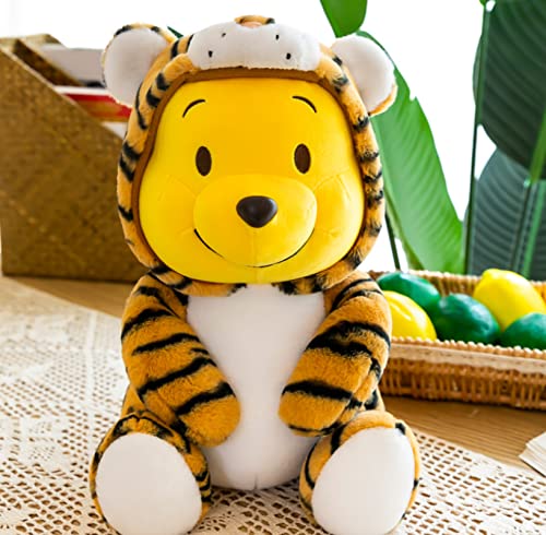 JunziWing Lindos Juguetes De Peluche De Winnie The Pooh Turn To Tiger, Almohada para Abrazar La Muñeca del Oso, Cumpleaños para Niños De 35 Cm