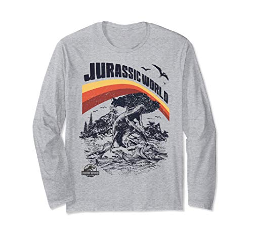 Jurassic World Two Mosasaurus Retro Rainbow Manga Larga