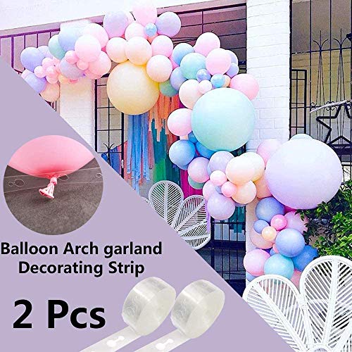 KAHEIGN 41Piezas Kit de Tiras de Decoración de Guirnaldas de Globo Arco Tira de Decoración de Globos Etiqueta de Punto Herramienta de Nudo de Sujeción Clips de Flores Clips de Anillo