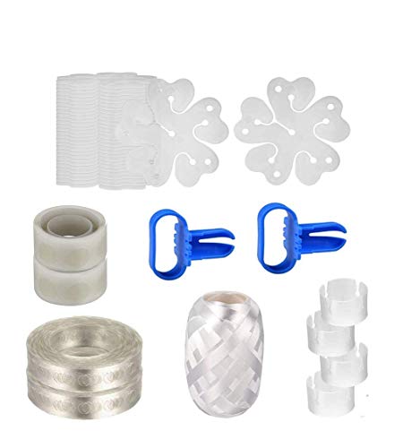 KAHEIGN 41Piezas Kit de Tiras de Decoración de Guirnaldas de Globo Arco Tira de Decoración de Globos Etiqueta de Punto Herramienta de Nudo de Sujeción Clips de Flores Clips de Anillo