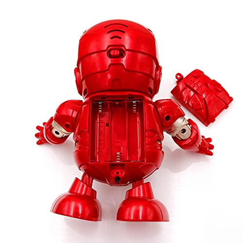 kepos Baile Música Vengadores Iron Man Robot Juguete Linterna LED Tony Stark Ironman Figuras de Acción Juguetes Electrónicos para Niños Regalo Baile Iron Man Dance Hero Robot (Bumblebee)