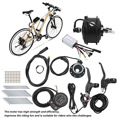 Kit de conversión de Bicicleta eléctrica, Kit de Motor de buje de 36 V y 250 W con medidor de Pantalla KT-900S para Rueda de 24 Pulgadas y 12 G(Precursor)