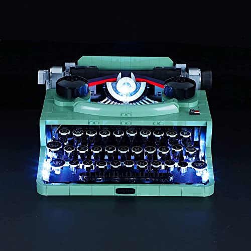 Kit de iluminación LED para máquina de escribir, compatible con el modelo de bloques de construcción Lego 21327, no incluye el juego Lego