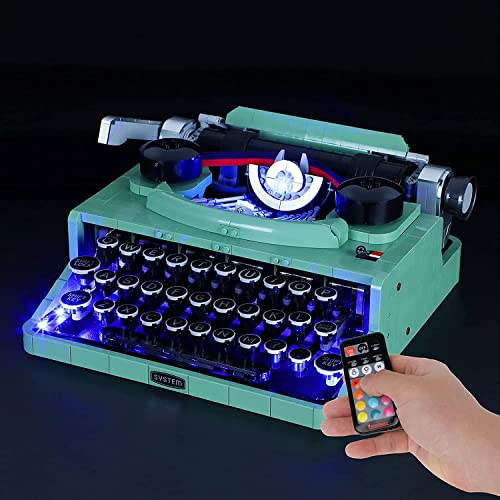 Kit de iluminación LED para máquina de escribir, compatible con el modelo de bloques de construcción Lego 21327, no incluye el juego Lego