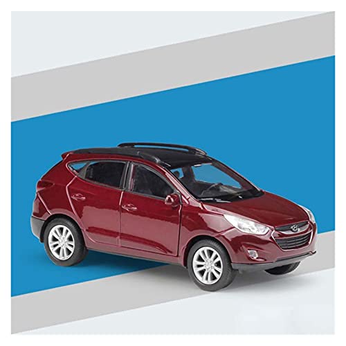 Kit Juguetes Coches Metal Resistente Modelo De Coche Fundido A Escala 1:36 para Hyundai Tucson IX35, Clásico, Simulación, Aleación, Modelo De Juguete, Decoración Maravilloso Regalo (Color : Rojo)