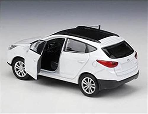 Kit Juguetes Coches Metal Resistente para Hyundai Tucson IX35 1:36 Simulación De Aleación De Fundición A Presión Modelo De Coche Serie De Regalo Niños Maravilloso Regalo (Color : White)