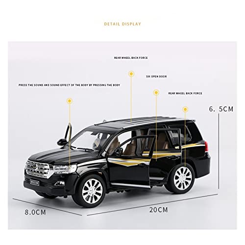 Kits Juguete Modelo Coche Clásico 1:24 For Toyota Cruiser Modelo Coche De Aleación Cruiser (M923W-6) 6 Puertas Que Se Pueden Abrir Coleccionables Manualidades Juguete Regalo Expresión De Amor