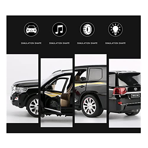 Kits Juguete Modelo Coche Clásico 1:24 For Toyota Cruiser Modelo Coche De Aleación Cruiser (M923W-6) 6 Puertas Que Se Pueden Abrir Coleccionables Manualidades Juguete Regalo Expresión De Amor