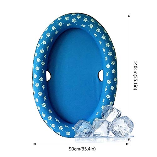 KKAAMYND 140 x 90 cm Flotador Grande Azul Piscina Inflable de la Piscina de flotación del Perrito Flotante balsa de Verano Perro Piscina Juguete Raft (Color : XL)