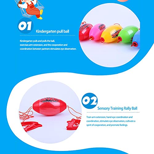 KKPLZZ Tira de lanzadera Balls Speed ​​Game Toys, Elastic Hand Pulling Balls Juguetes interactivos al Aire Libre para niños