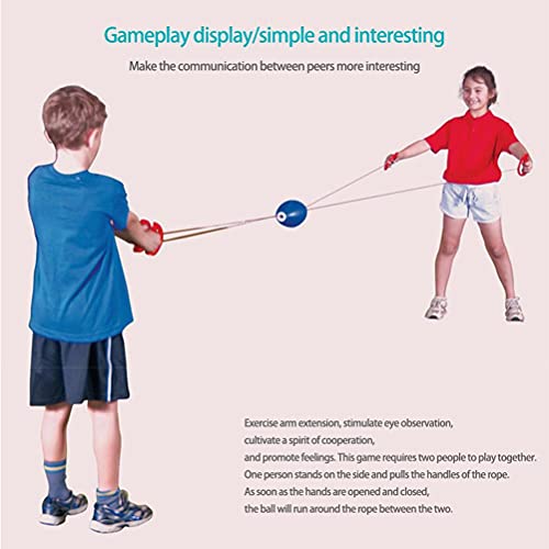 KKPLZZ Tira de lanzadera Balls Speed ​​Game Toys, Elastic Hand Pulling Balls Juguetes interactivos al Aire Libre para niños