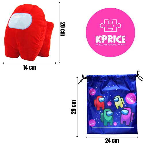 KPRICE Among US - Peluche de peluche (20 cm), color rojo