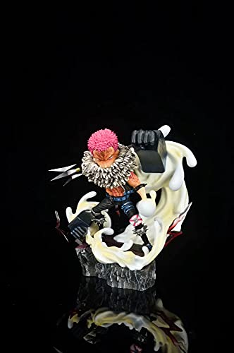 Kurrma One Piece Charlotte Katakuri (5.5in / 14cm) Charlotte Pudding Battle Scene Demon Fruit Power PVC en Caja Modelo de Personaje de Dibujos Animados/Estatua Figura de acción Coleccionables/Deco