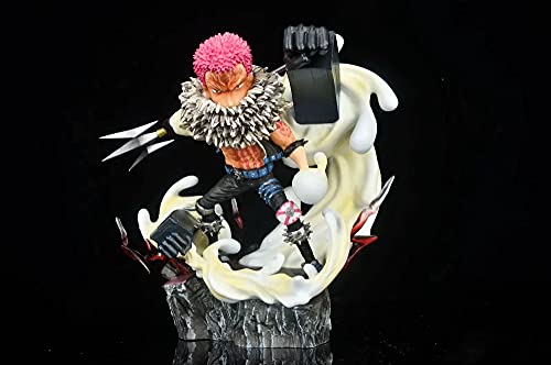 Kurrma One Piece Charlotte Katakuri (5.5in / 14cm) Charlotte Pudding Battle Scene Demon Fruit Power PVC en Caja Modelo de Personaje de Dibujos Animados/Estatua Figura de acción Coleccionables/Deco