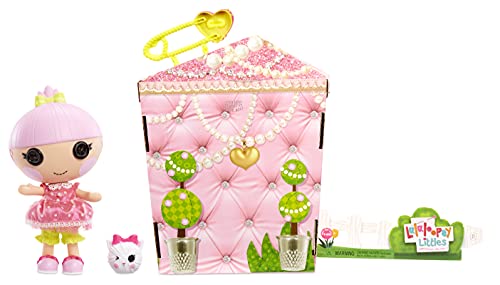 Lalaloopsy Littles Doll Trinket Sparkles con Gatito-Muñeca Princesa de 18cm con Vestido Rosa y Zapatos Removibles-Caja Reutilizable como casa-Edad 3-103 años, Color (577188C3)