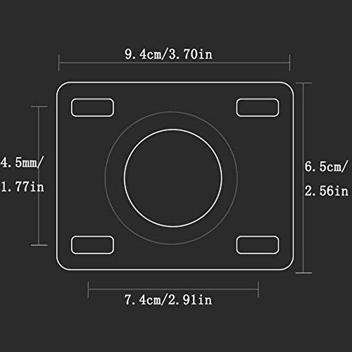 Lanrui para Silla Oficina 4" Top Placa rígida Caster Sin Freno con cojinete de Freno Doble Bola Suave Silencio Robusta Fijo Ruedas for Trabajo Pesado 300 kg Capacidad de Carga Total Pack de 4