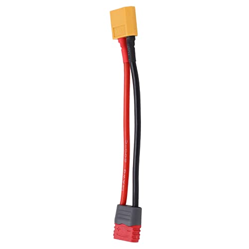 Lantuqib Enchufe en T Hembra a XT60 Macho, 14AWG Cable Adaptador de Batería RC Suave de Alta Resistencia Y Alta Seguridad para Cargador de Batería RC Lipo