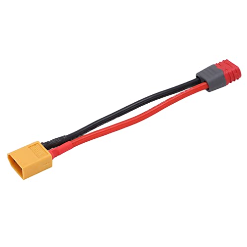 Lantuqib Enchufe en T Hembra a XT60 Macho, 14AWG Cable Adaptador de Batería RC Suave de Alta Resistencia Y Alta Seguridad para Cargador de Batería RC Lipo