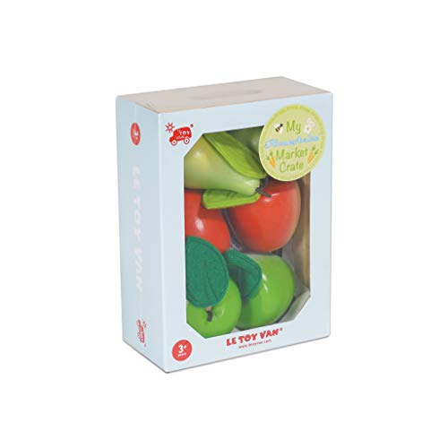 Le Toy Van- Caja de Mercado de Manzanas y Peras, Color (Apples & Pears Market Crate Premium Wood)