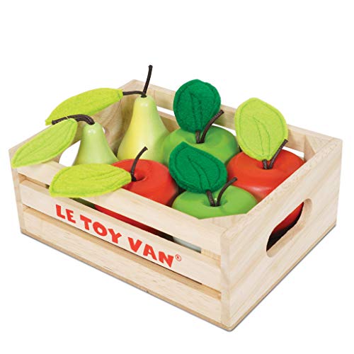 Le Toy Van- Caja de Mercado de Manzanas y Peras, Color (Apples & Pears Market Crate Premium Wood)