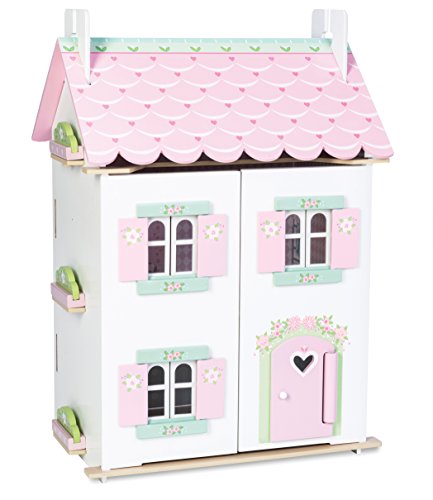 Le Toy Van - Casita de muñecas Sweetheart Cottage | Casita de muñecas de madera con muebles incluidos | A partir de 3 años +