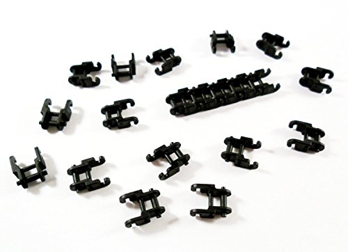 LEGO 20 pieza Technic Cadena Eslabones pequeño 3711 en negro.