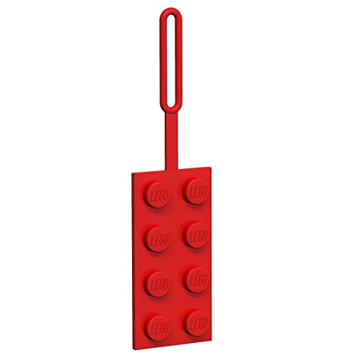 Lego Lights IQLUG-52002 Lego - Etiqueta para equipaje (2 x 4), color rojo